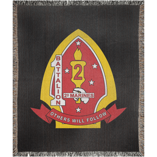 1st Battalion 2d Marines Woven Blanket