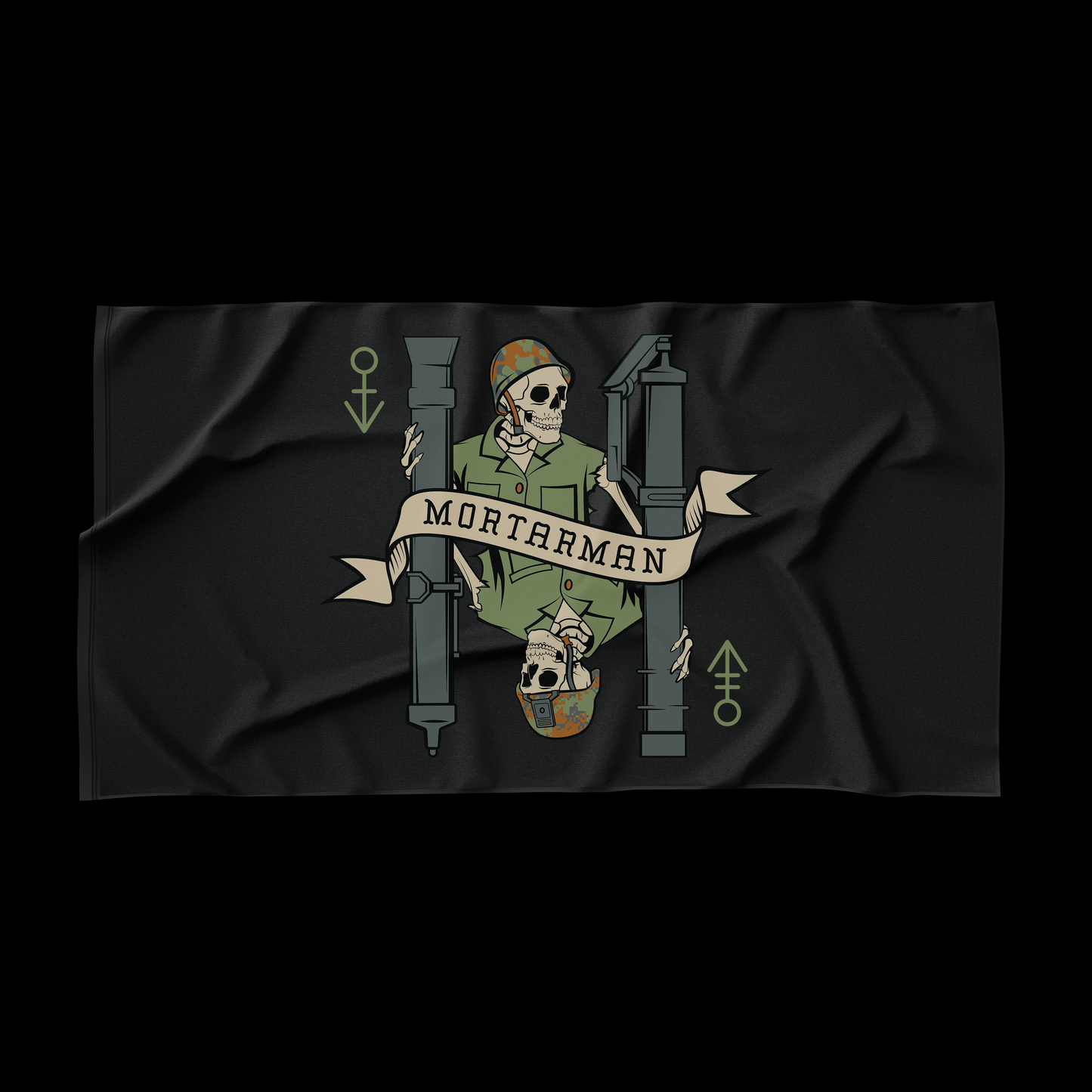 Mortarman Death Card Flag