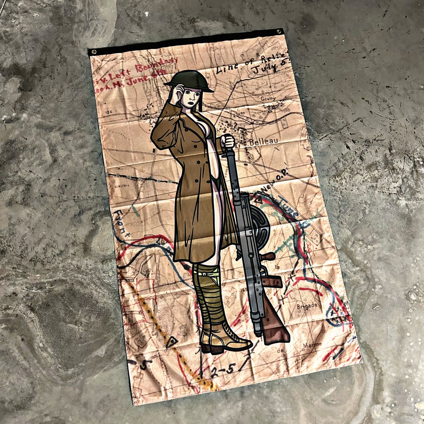 Chauchat Pin Up Flag