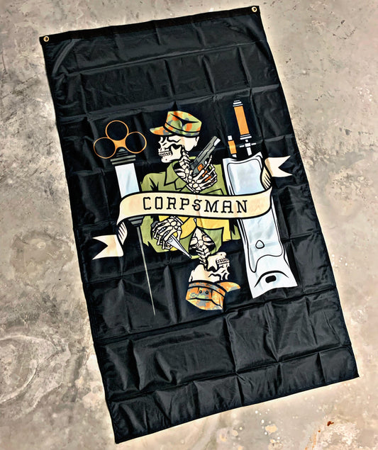 Corpsman Death Card Flag