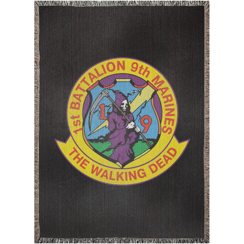 1st Battalion 9th Marines Woven Blanket