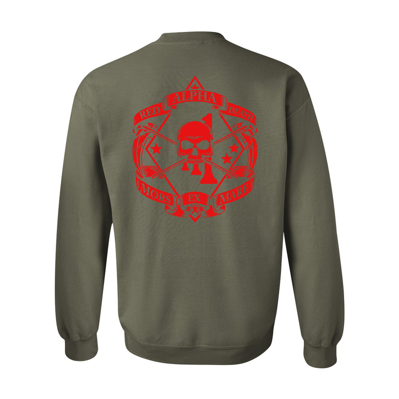 Load image into Gallery viewer, 1st Battalion 1st Marines Alpha Red Death Sweatshirt
