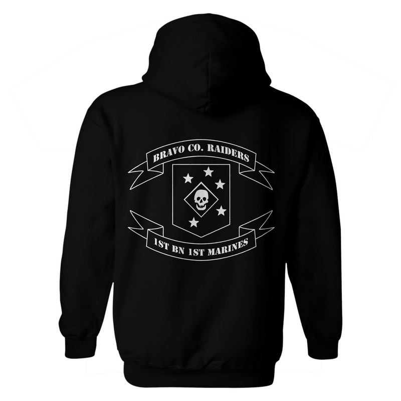 Load image into Gallery viewer, 1st Battalion 1st Marines Bravo Company Raiders Hoodie
