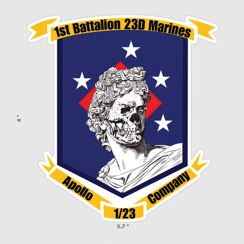 1st Battalion 23d Marines Apollo Company Sticker