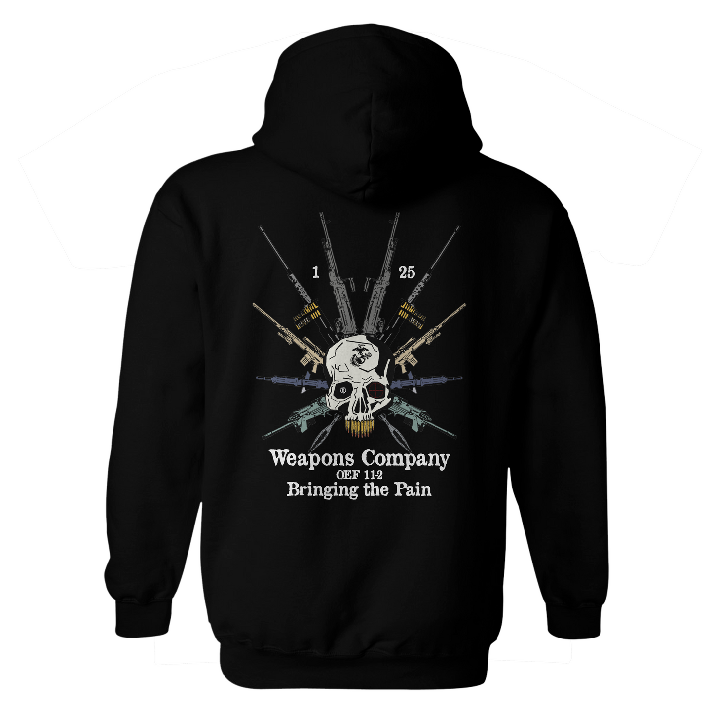 1st Battalion 25th Marines Weapons Company OEF 11-2 Hoodie