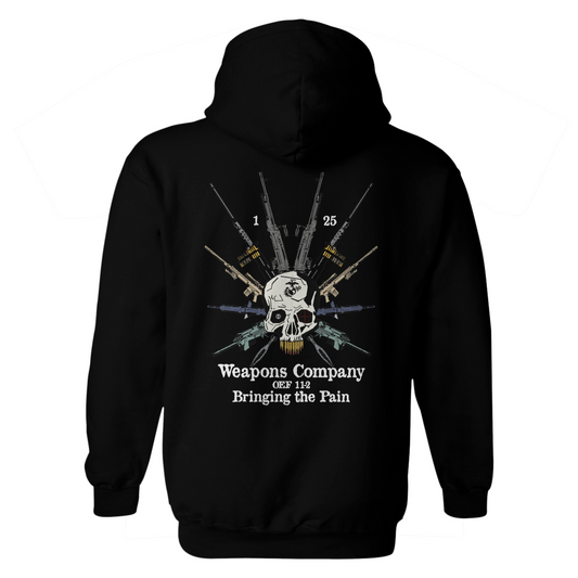 1st Battalion 25th Marines Weapons Company OEF 11-2 Hoodie