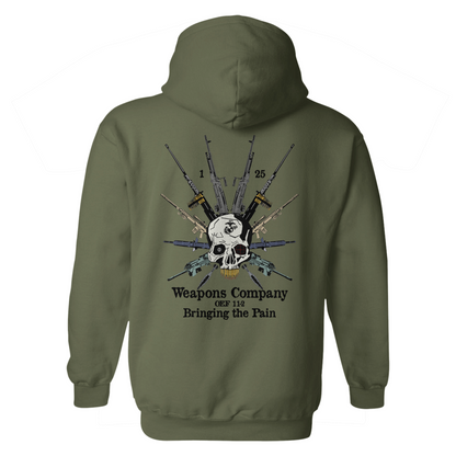 1st Battalion 25th Marines Weapons Company OEF 11-2 Hoodie