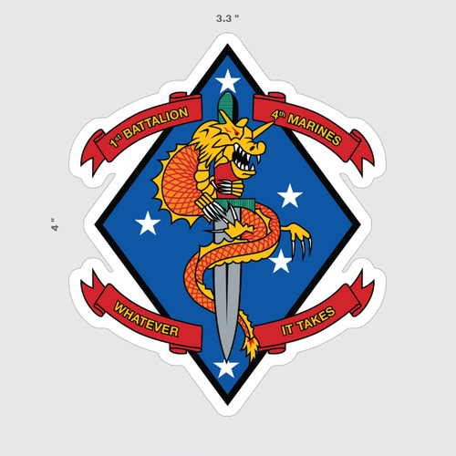 1st Battalion 4th Marines Sticker