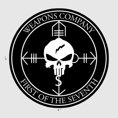 1st Battalion 7th Marines Weapons Company Sticker