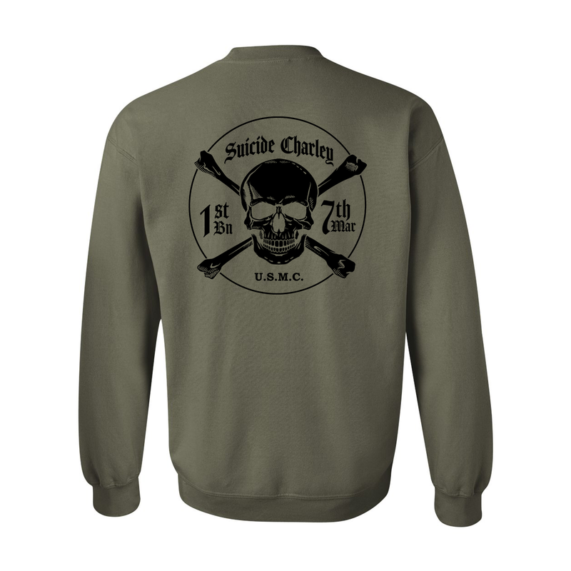 Load image into Gallery viewer, 1st Battalion 7th Marines Suicide Charley Sweatshirt
