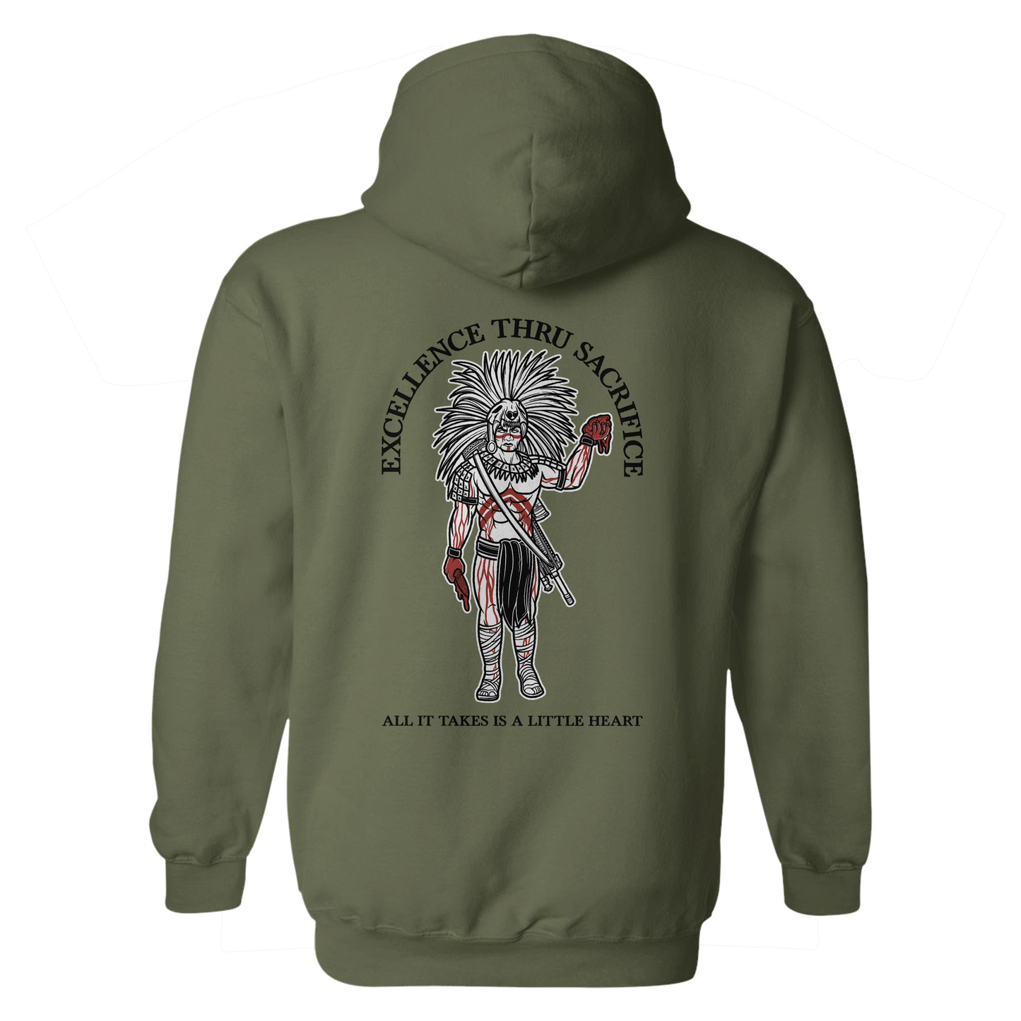 1/8 Aztec "Excellence Through Sacrifice" Hoodie