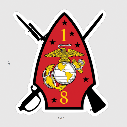 1st Battalion 8th Marines Sticker