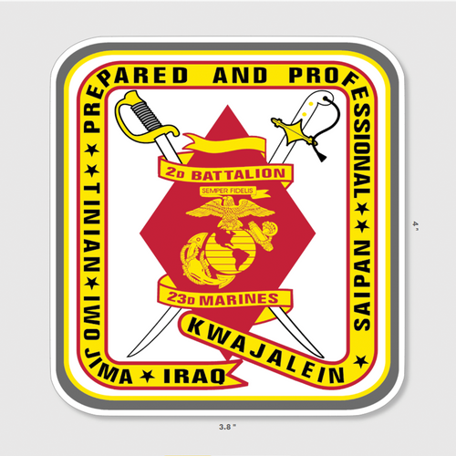 2d Battalion 23d Marines Sticker