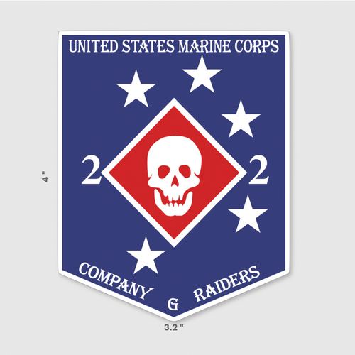 2d Battalion 2d Marines Golf Company Sticker