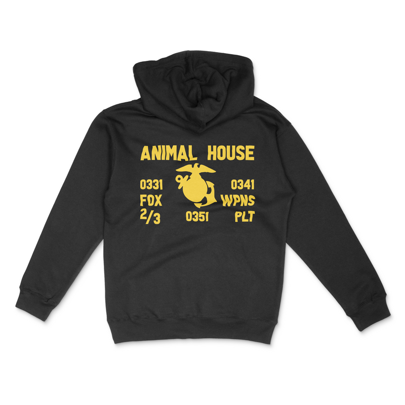 Load image into Gallery viewer, 2d Battalion 3d Marines Fox Weapons &quot;Animal House&quot; Hoodie
