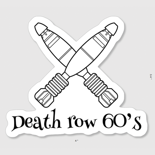 2/4 Death Row 60s Sticker