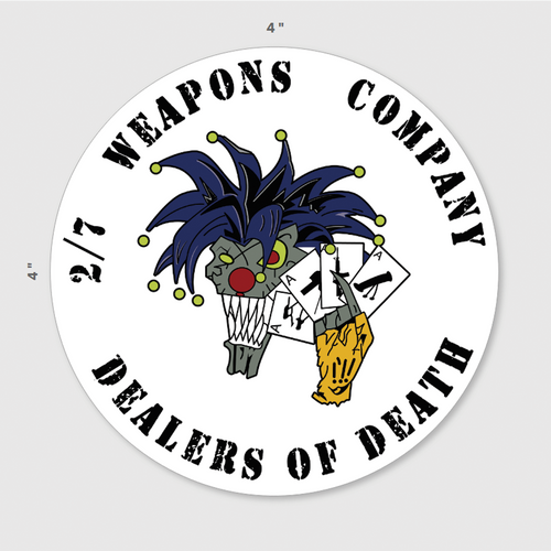 2d Battalion 7th Marines Weapons Company Sticker