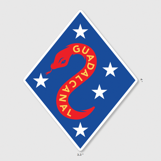 2nd Marine Division Guadalcanal Tribute Sticker