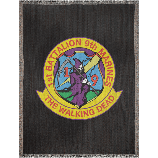 1st Battalion 9th Marines Woven Blanket