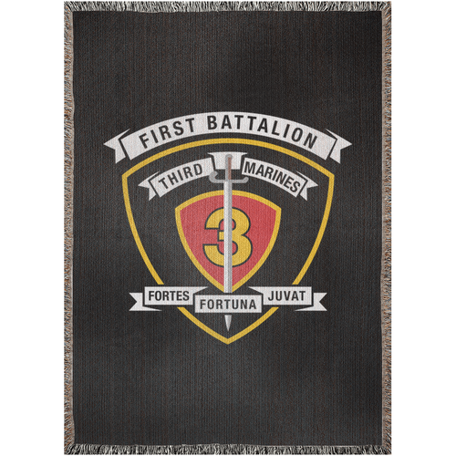 1st Battalion 3d Marines Woven Blanket