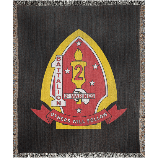 1st Battalion 2d Marines Woven Blanket