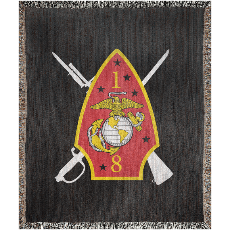 Load image into Gallery viewer, 1st Battalion 8th Marines Woven Blanket
