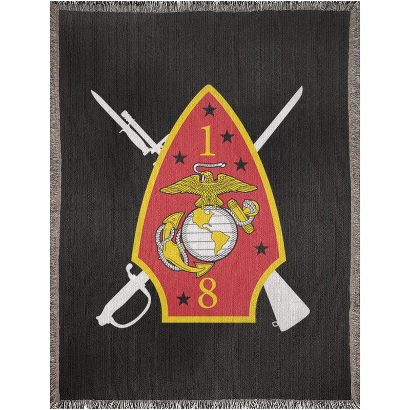 Load image into Gallery viewer, 1st Battalion 8th Marines Woven Blanket
