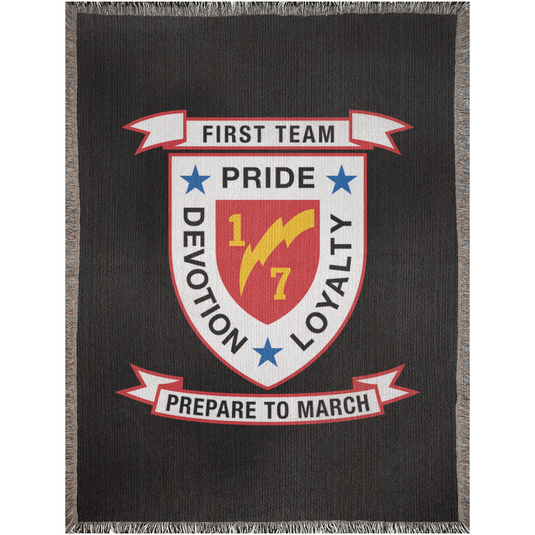 1st Battalion 7th Marines Woven Blanket