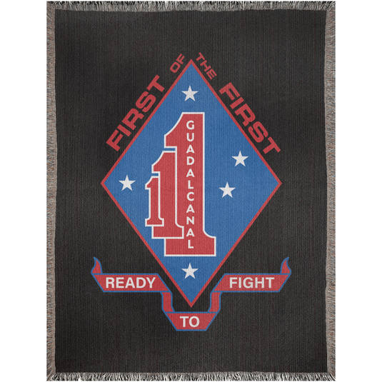 1st Battalion 1st Marines Woven Blanket