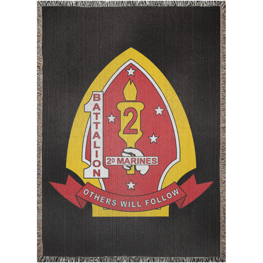 1st Battalion 2d Marines Woven Blanket