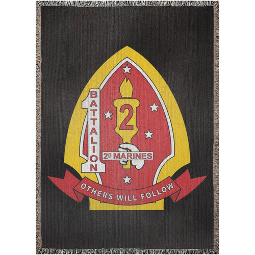 1st Battalion 2d Marines Woven Blanket