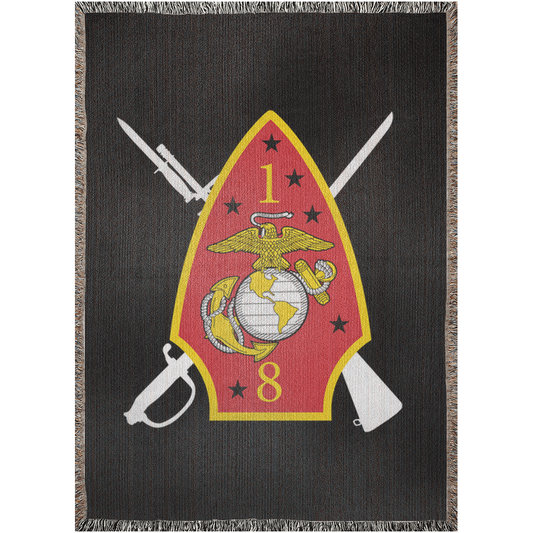 1st Battalion 8th Marines Woven Blanket