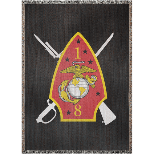 1st Battalion 8th Marines Woven Blanket