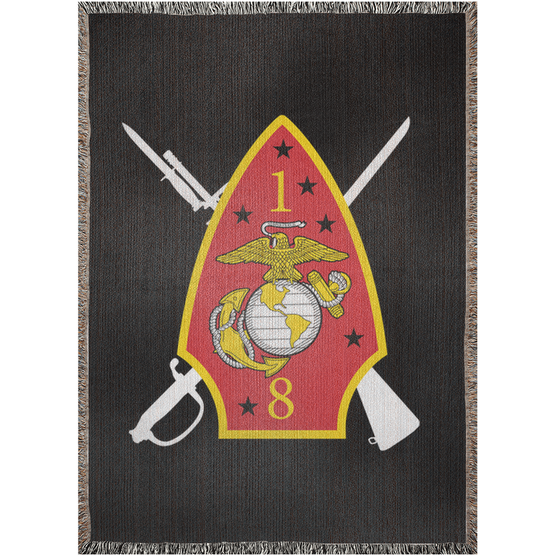 Load image into Gallery viewer, 1st Battalion 8th Marines Woven Blanket
