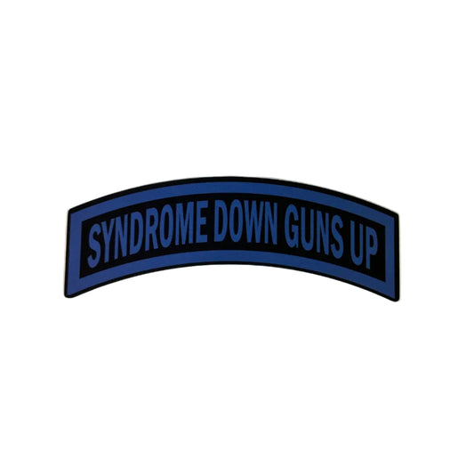 Syndrome Down Guns Up Tab Sticker