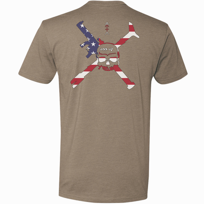 Ass Up American Flag Logo Tee
