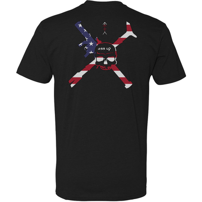 Ass Up American Flag Logo Tee