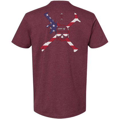 Ass Up American Flag Logo Tee