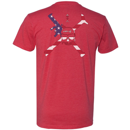 Ass Up American Flag Logo Tee