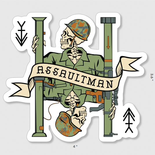 Assaultman Death Card Sticker