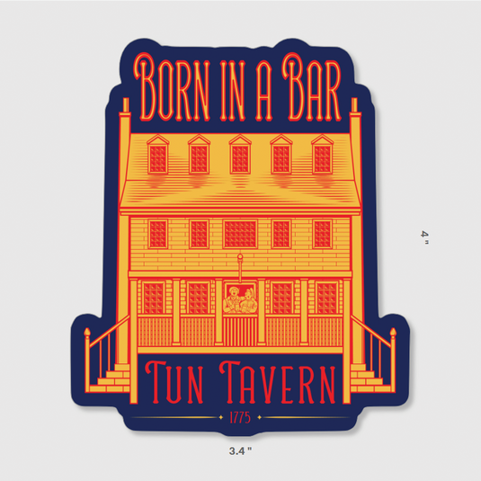 Born In A Bar Sticker