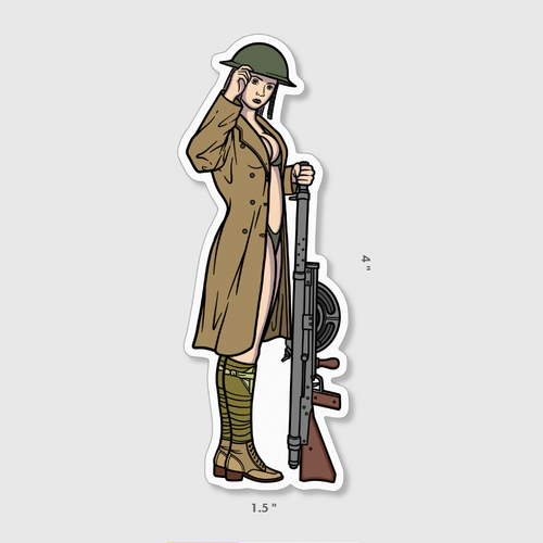 Chauchat Pin Up Sticker