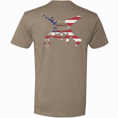 Corpsman Up American Flag Logo Tee
