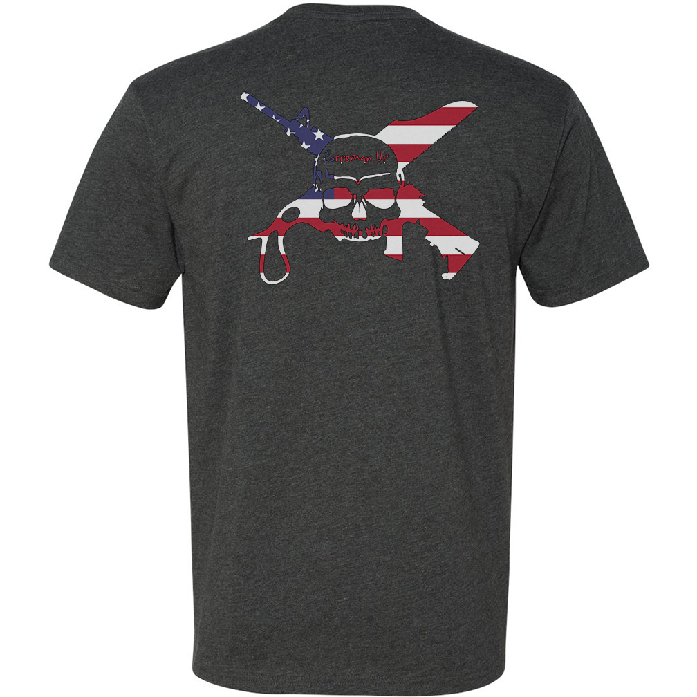 Corpsman Up American Flag Tee