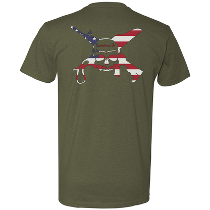Corpsman Up American Flag Logo Tee