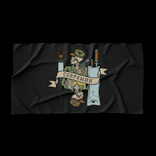 Corpsman Death Card Flag