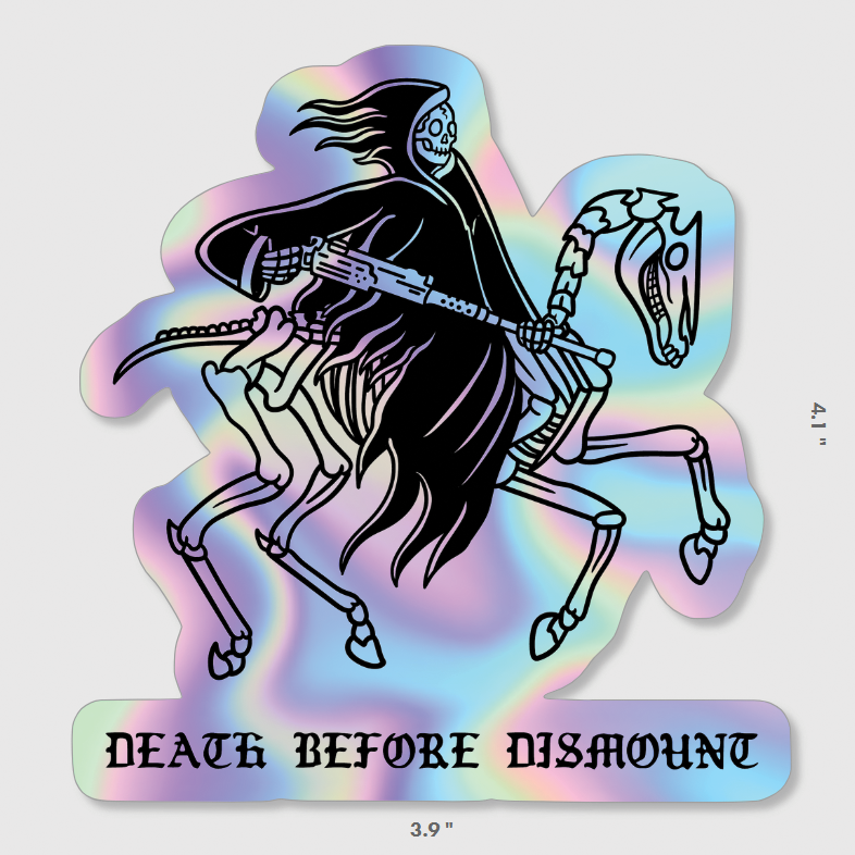 Load image into Gallery viewer, Death Before Dismount Sticker
