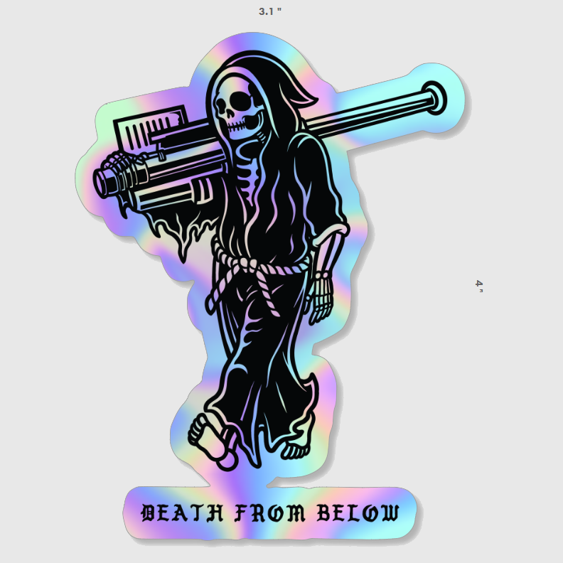 Load image into Gallery viewer, Death From Below Sticker
