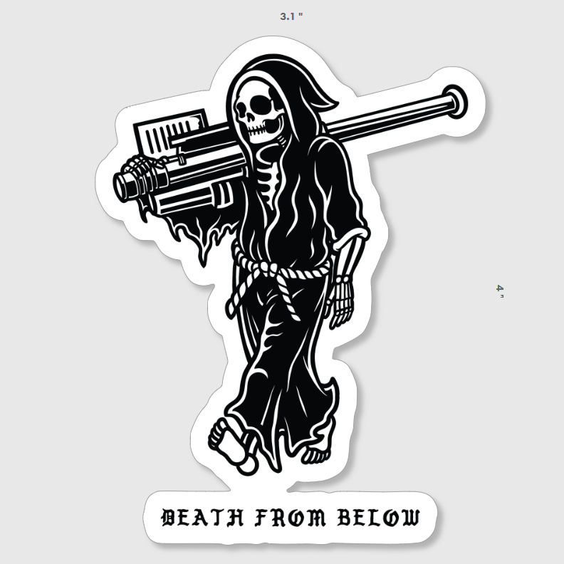 Load image into Gallery viewer, Death From Below Sticker
