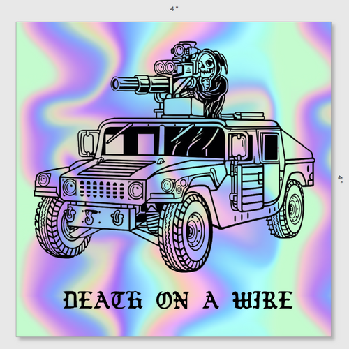 Death On A Wire Sticker